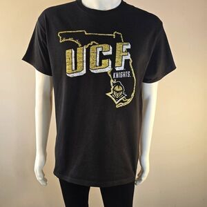 UCF Knights University of Central Florida Mens Large T-Shirt Black 100% Cotton